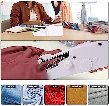 Electric Handy Stitch Mini Hand Sewing Machine Stapler Style Mini Machine Home Tailoring Silai Machine Emergency Stitching Handheld Sewing Machine For Emergency Stitching (1)